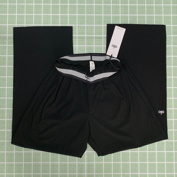 Alo Yoga Black Wide Leg Pants High Quality Office Athleisure Home Wear (Regular) - Picture 3 of 8